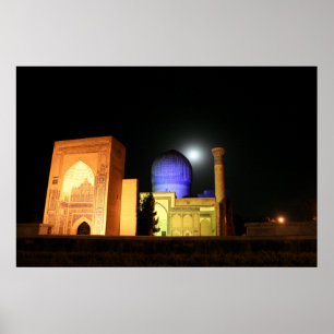 Poster Mesquita de Amir Timur Usbequistão Foto da Canvas 