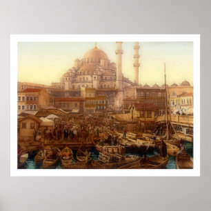 Poster Mesquita de Yeni Cami e bazar de Eminönü -
