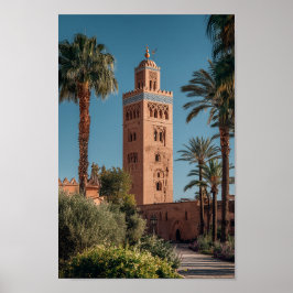Poster Mesquita Koutoubia Marrakech - Arquitetura marroqu