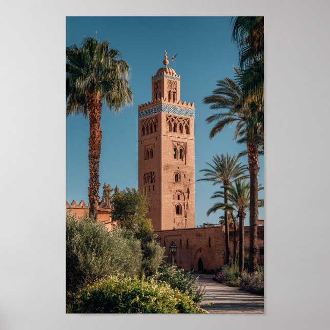 Poster Mesquita Koutoubia Marrakech - Arquitetura marroqu (Frente)