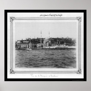 Pôster Mesquita Tophane Istambul 1885 de Nusretiye