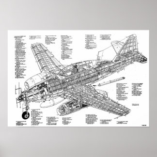 Poster Messerschmitt me-262 jet caça (Figura)