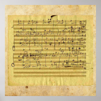 Poster "Messias" de Handel na mão de Beethoven