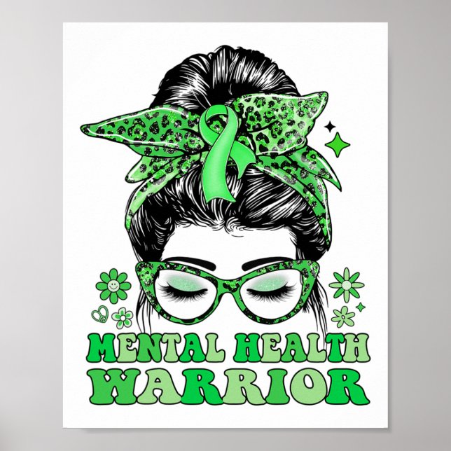 Poster Messun Leopard Fita Verde Fita Mental Warri (Frente)