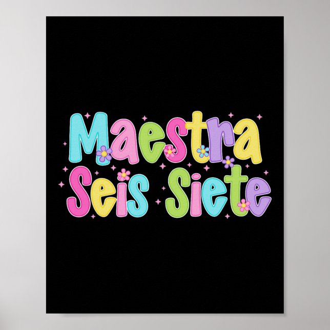 Poster Mestra Seis Sete 67 Professora Bilíngue Espanhol F (Frente)