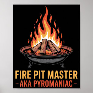 Poster Mestre da Pira Piromancia Pirotecnia Fogueira