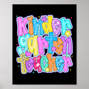 Poster Mestre de jardim de infância préppy de volta às au
