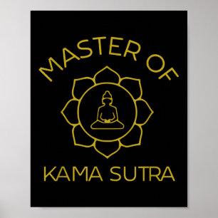 Poster Mestre de Kama Sutra Faz Amor Não Guerra Yin Yang 