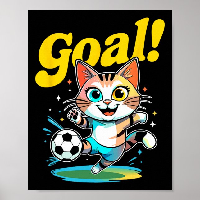 Poster Meta Kitty Roupa de Futebol Fofo para Crianças par (Frente)