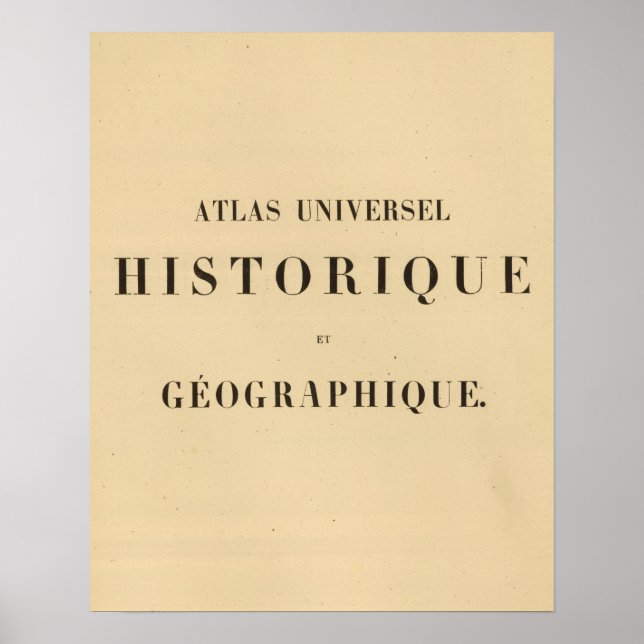 Pôster Metade do Título Atlas - Historiação universal (Frente)