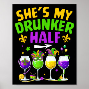 Poster Metade mais bêbada para homens mulheres casal adul