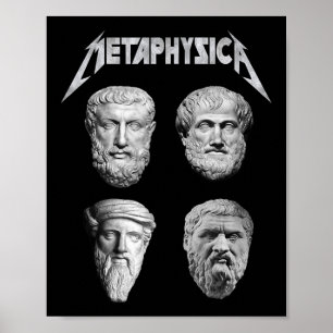 Poster Metafísica Sócrates Plato Aristóteles Filósofo M