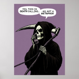 Poster metáfora da morte de Grim Reaper