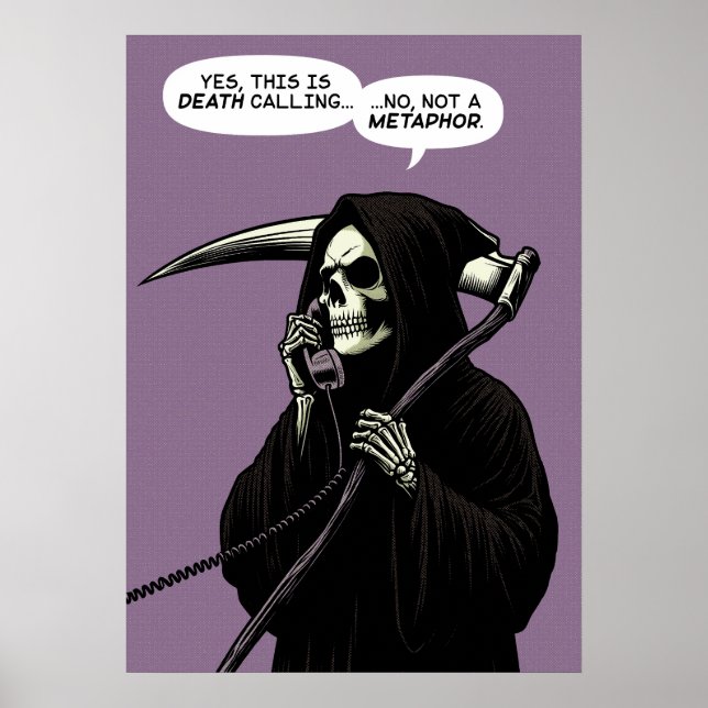 Poster metáfora da morte de Grim Reaper (Frente)