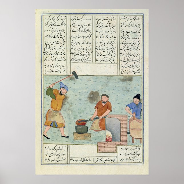 Pôster Metal forge, from 'Shah-Nameh (Frente)