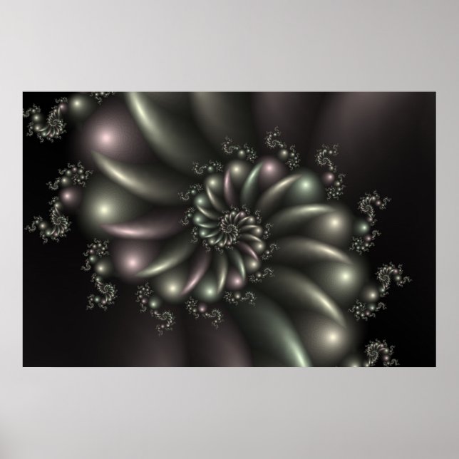 Poster Metal Julia Fractal (Frente)