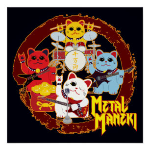 Pôster Metal Maneki