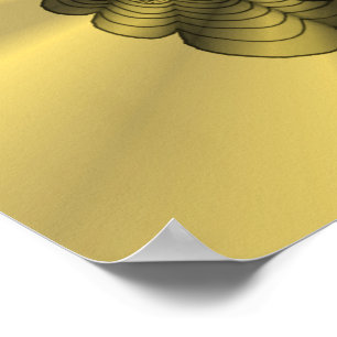 Pôster Metálico Dourado de Limpeza Típica Personalizáv