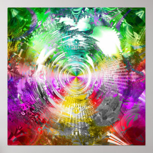 Pôster Metallic Mandelbrot 3c