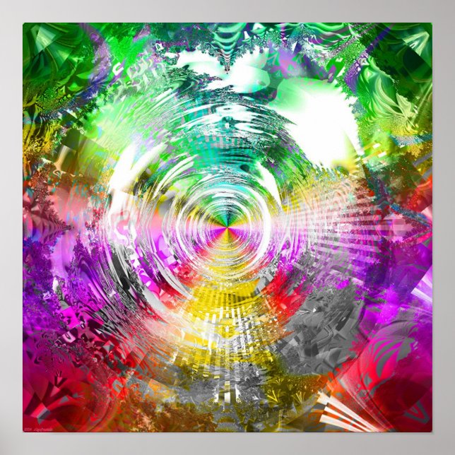 Pôster Metallic Mandelbrot 3c (Frente)