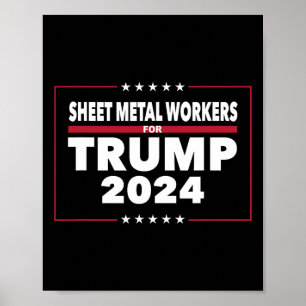 Poster metalúrgicos para Trump 2024 Presidente Republican