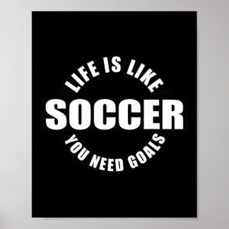 Poster Metas de Futebol Lições de Vida 