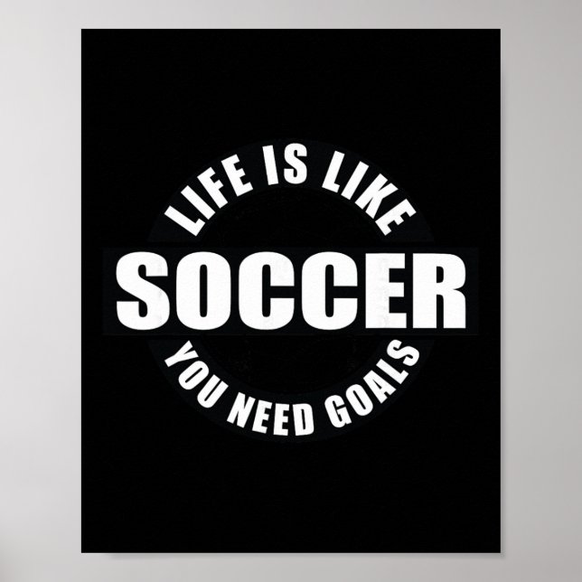Poster Metas de Futebol Lições de Vida  (Frente)