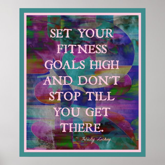 Poster Metas de malhação em Cor #001 (Frente)