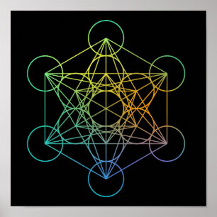 Poster Metatron Cube Geometria Sagrada