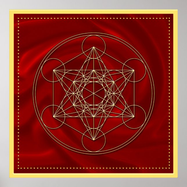 Pôster Metatrons Würfel - Merkaba - Stern Tetraeder (Frente)