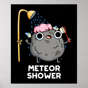 Poster Meteor Chá Funny Science Pun Dark BG
