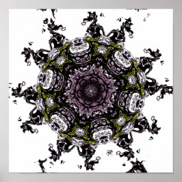 Poster Meteor monstro vivo v2 - padrões