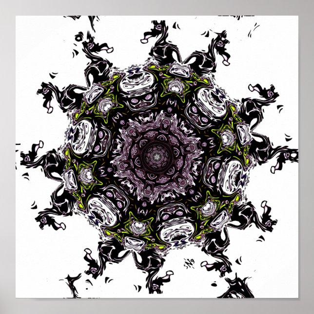 Poster Meteor monstro vivo v2 - padrões (Frente)