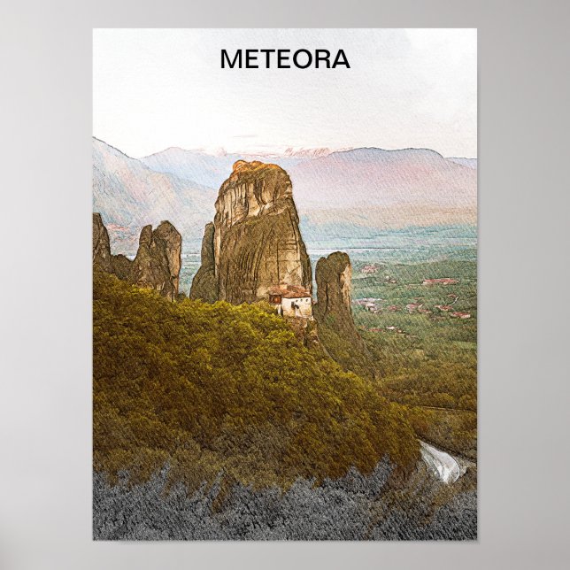 Poster Meteora Grécia (Frente)