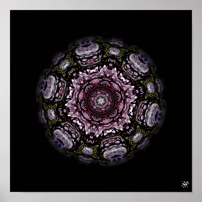 Poster meteoro de monstro vivo v3 - padrões (Frente)