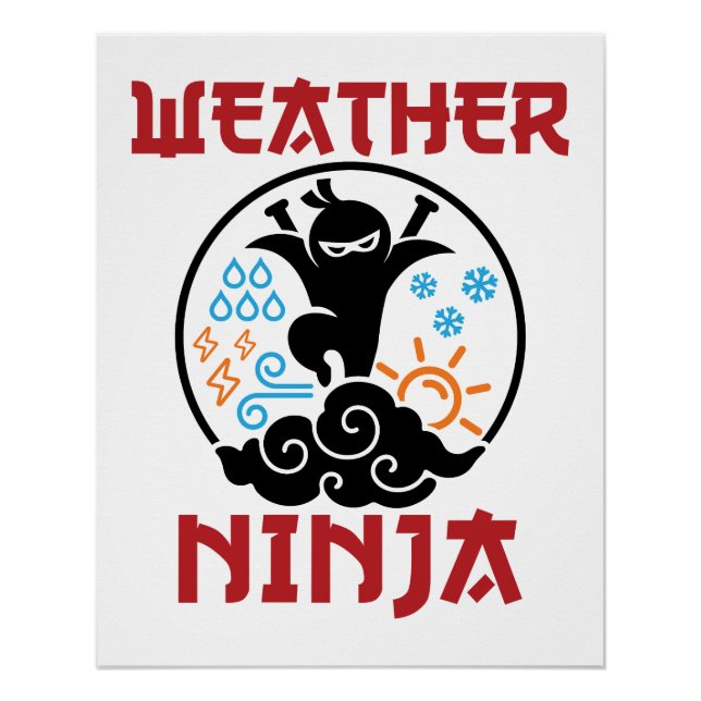 Pôster Meteorologista Meteorologista Ninja meteorologista (Frente)