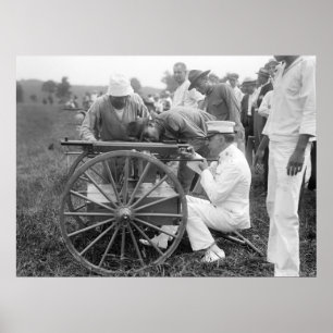 Pôster Metralhadora WW1, 1917