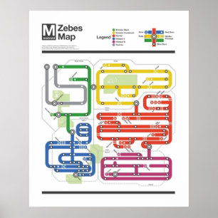 Poster Metrid Metro NES Série Maps