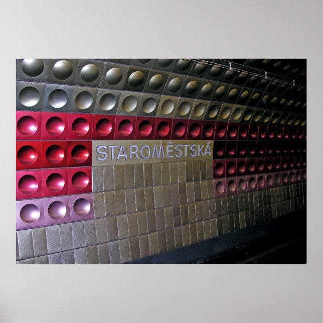 Poster Metro Futurístico, Praga (Frente)