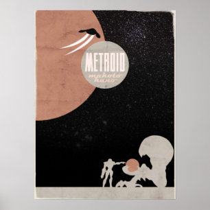 Poster Metroid de Videos games minimalistas