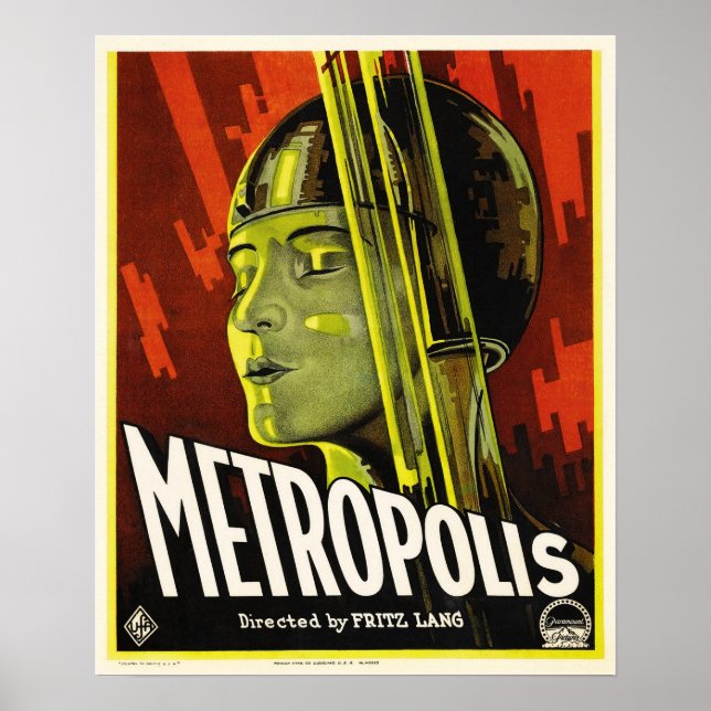 Poster METROPOLIS dirigido por Fritz Lang 1927 Old Film (Frente)