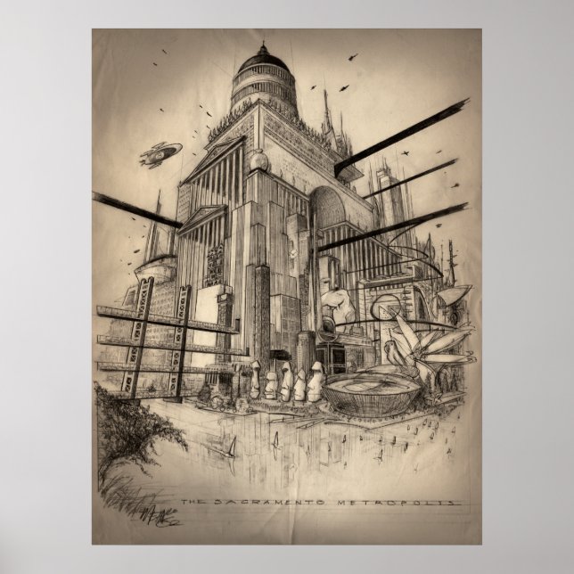 Poster Metrópolis do Grande Sacramento (Frente)