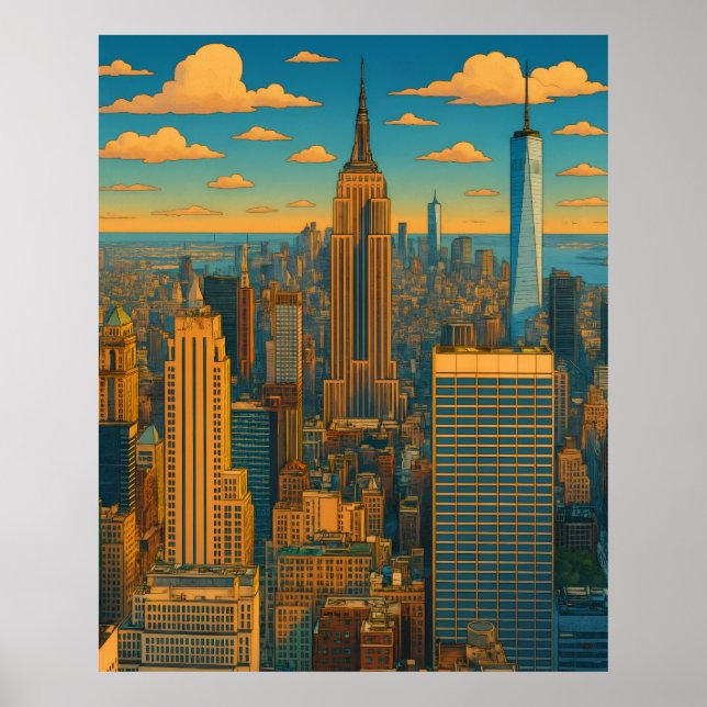 Poster Metropolis Skyline (Frente)