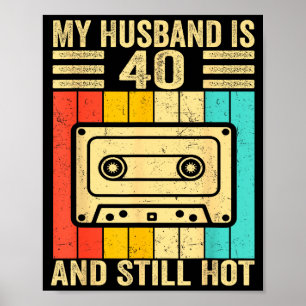 Poster Meu 40º Aniversário do Marido Marido 40
