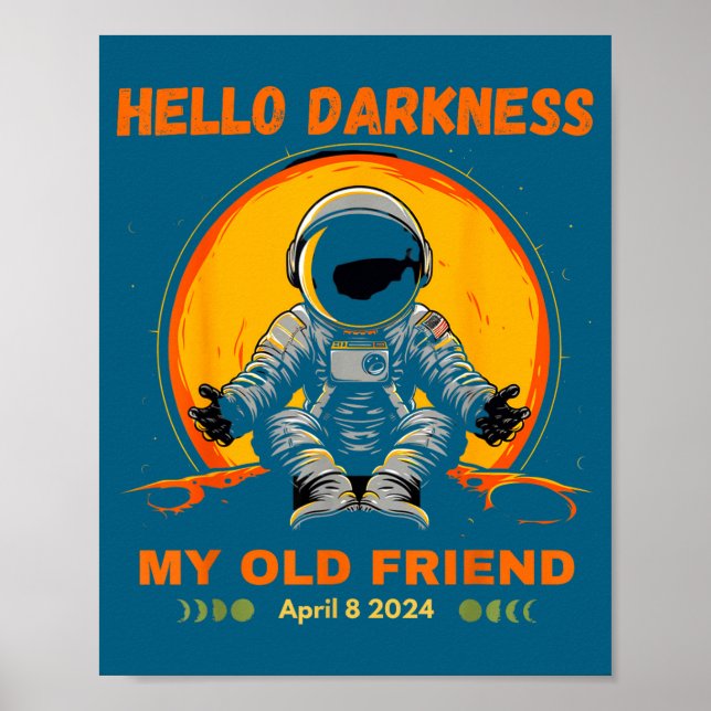 Poster Meu Amigo Escuridão Eclipse Solar Hello (Frente)
