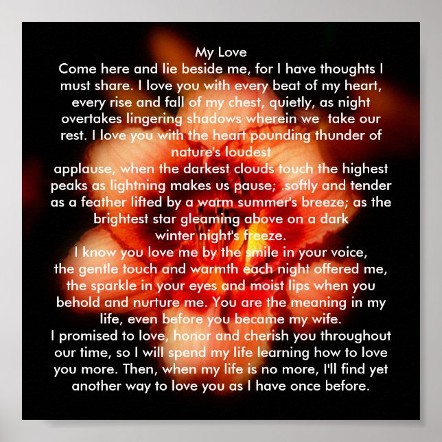 Poster Meu Amor (Frente)