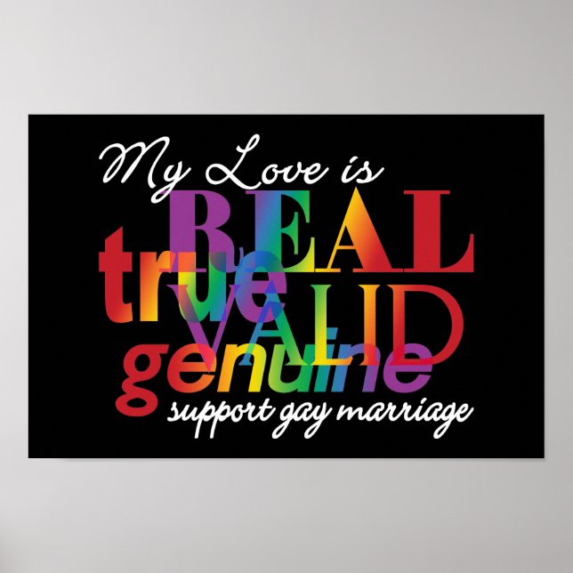 Poster Meu Amor É Casamento gay De Apoio Real (Frente)