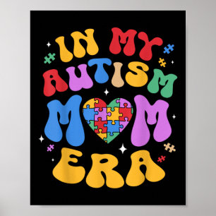 Poster Meu Autismo Mãe Autismo Sensibilização Groovy Retr