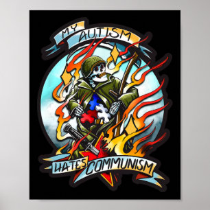 Poster Meu Autismo Odeia Comunismo