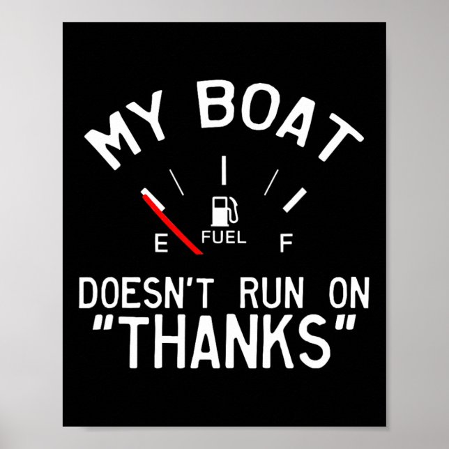 Poster Meu Barco Não Funciona Com Graças' Engraçado  (Frente)